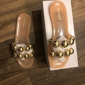 🆕Bamboo Nude Flesh Tone Jelly Sandals Sz8 MSRP$32